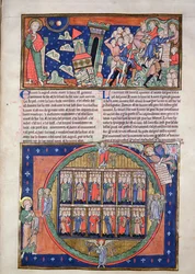 Das sechste Siegel, aus der Trinity Apocalypse, ca. 1250